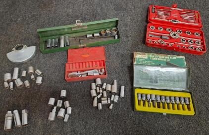 Multiple Hand Tool Sets: DJ Tools Hex Key Set, Pittsburgh Forge Sockets, Tap & Die Set, Mixed Lot