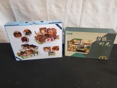 L905 Traditional Chinese Miniature Dollhouse Kit with Lighting, Multi-Room Model, DIY Set