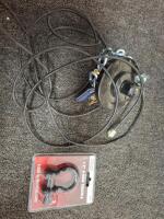 Mixed Lot: Mighty 5" Bench Vise, Power Torque Socket Set, Ridgid Bolt Cutter, Crowbars, Storage Tote - 6