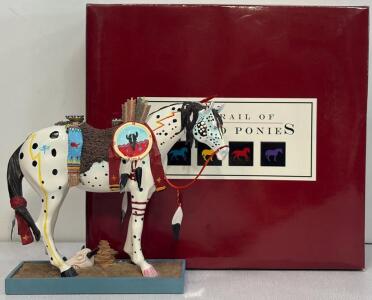 Trail Of Painted Ponies War Pony Figurine By Rance Hood, Item #1452, 2003 Release