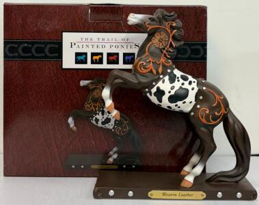 The Trail Of Painted Ponies Western Leather Collectible Figurine By Vickie Knepper-Adrian