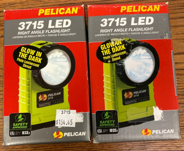 (2) Pelican 3715 LED Right Angle Flashlight