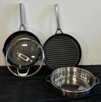 Comprehensive Mixed Kitchenware Lot: Ninja & Non-Stick Pans, Kettle, Pitchers, Rolling Pin, Utensils - 2