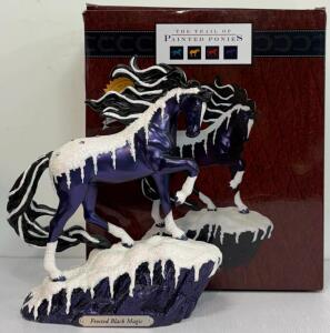 The Trail Of Painted Ponies Frosted Black Magic Figurine By Lorna Matsuda, 20th Anniversary Edition