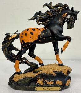 Trail Of Painted Ponies 'Eagle Spirit' Figurine By Lorna Matsuda, 9.5" Tall, Resin With Brass Plaque