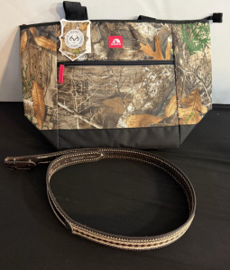 Nocona Western Leather Belt, Size 40, Brown Basket Weave With Silver Concho