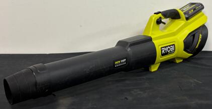 Ryobi RY40401VNM 40V HP Whisper Series 550 CFM Brushless Cordless Leaf Blower, 2.0Ah Battery