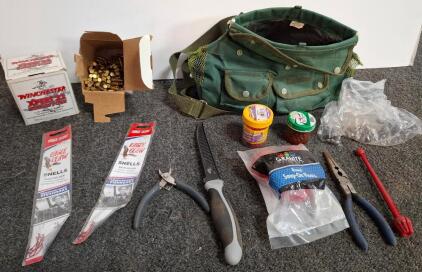 Winchester 22LR Ammo Lot (Dynapoint & XPERT), Danielson Tackle Bag, Fishing Gear & Tools