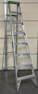 Louisville AS4008 8 ft Aluminum Step Ladder, Type II, 225 lb Capacity, ANSI/OSHA Rated
