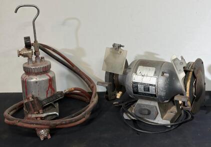 Central Machinery B-309 1/2 HP 6" Bench Grinder, 3450 RPM, 110/220V, Taiwan, Bench Mount