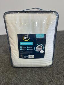 Serta Heated Mattress Pad Queen Size ST55-0117, 10 Heat Settings, Dual Controllers, 5 Yr Warranty $149 retail value