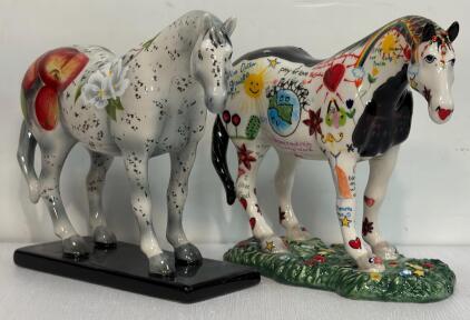 Trail of Painted Ponies Appleoosa #1596 & Children's Prayer Pony #1586, 2004, Hand-Numbered, Retired