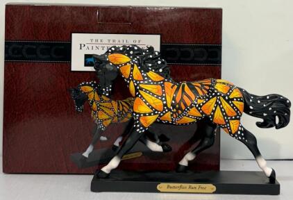 The Trail of Painted Ponies "Butterflies Run Free" Collectible Figurine by Jesse Leach