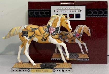 The Trail of Painted Ponies "Western Charm" Figurine by Lynn Bean, 7" Resin Collectible