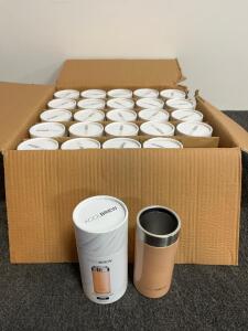 KOOLBREW Slim Kooling Can 12 oz Melon - Stainless Steel Insulated Holder, 25 Pack, Fits Slim Cans