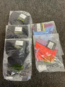 ExOfficio Give-N-Go Sport Mesh Underwear Lot - L, Black/Blue/Red, 6 Pairs, Original Packaging