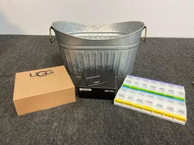 Echo Connect, UGG Sheepskin & Suede Care Kit, 7-Day Pill Organizer, Galvanized Utility Tub Set