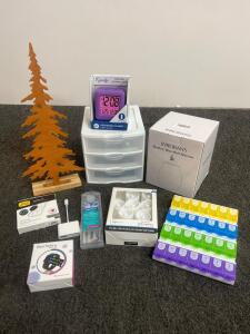 Equity Soft Cube LCD Alarm Clock (Purple) & INRORANS Blue Mosaic Electric Wax Melt Warmer