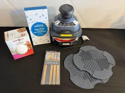 Ninja CRISPi Air Fryer 6-Quart Digital Multi-Cooker + Egg Boiler, Chopsticks, Mats, Brushes