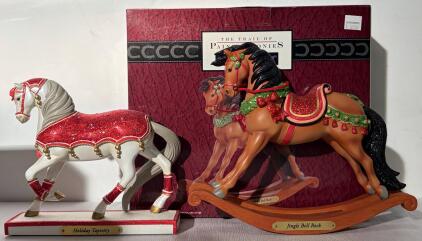 Trail of Painted Ponies Holiday Tapestry & Jingle Bell Rock Figurines, 1E Numbered, 2021, Box