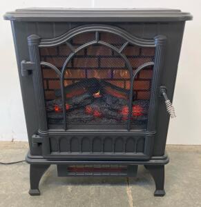 1500W Electric Fireplace Stove Heater SHAG-G26F, Thermostat, UL Listed, Flame Effect
