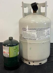 20 lb DOT Propane Cylinder OPD Valve Steel, M4875, 2015, Coleman 1 lb Tank Included