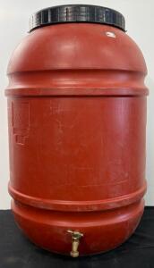 190L Food-Grade HDPE Storage Barrel with Brass Spigot & Screw-On Lid &ndash; Metalloplastiki Greece