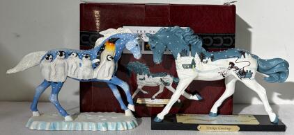 Trail of Painted Ponies 'Penguin Express' & 'Vintage Greetings' Collectible Figurines