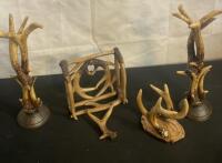 Antler Decor Set &ndash; 5-Piece Rustic Home Accents - 3