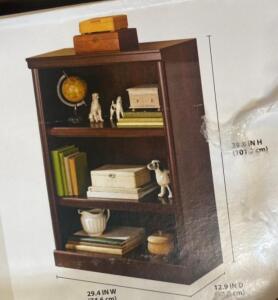 Better Homes & Gardens Ashwood Road 3-Shelf Bookcase, Espresso Finish, 29.4" x 12.9" x 39.8"- New in Box