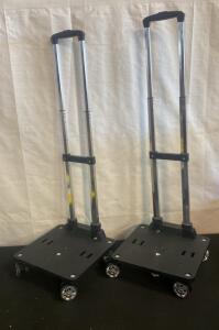 Folding Hand Truck Dolly, 290 lbs Capacity, 4 Wheels, Telescoping Handle