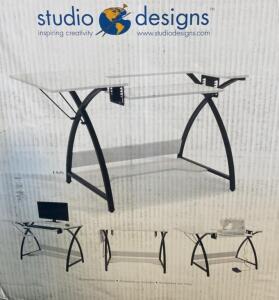 Studio Designs Comet Center Craft Desk with Adjustable Top and Padded Stool - Sealed Box