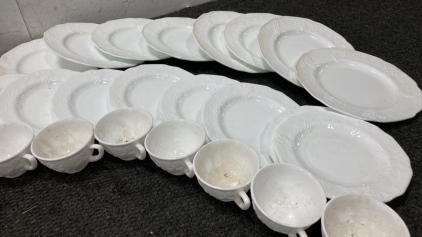 Milk Glass Dish Set