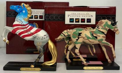 Trail of Painted Ponies Figurines Yankee Doodle & First Comes Freedom, Boxed, 2013-2014, 1E