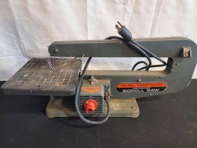 Sears Craftsman 16" Motorized Scroll Saw, 1.2 Amp, Variable Speed 400-1600 SPM, 2" Max Cutting Depth