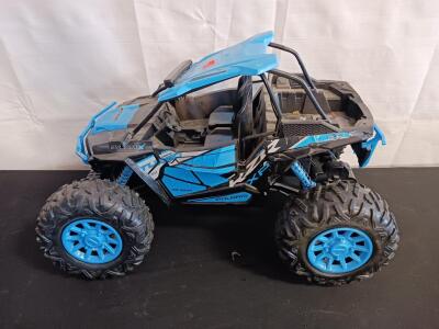 New Bright Polaris RZR XP 1:10 RC Off-Road UTV, Blue/Black, 4WD, Brushed Motor, No Remote/Charger