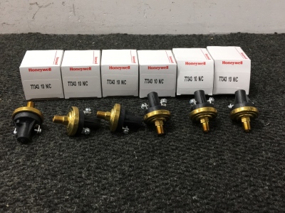 (6) Honeywell 77343-10-N/C Pressure Switches