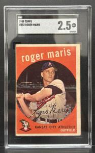 1959 Topps Roger Maris #202 Kansas City Athletics SGC 2.5 GD+ Baseball Card