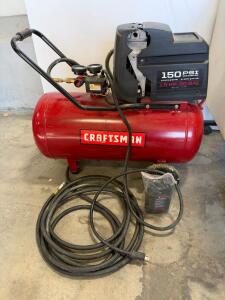 **Tested**Craftsman 20 Gallon 1.5 HP Portable Electric Air Compressor &ndash; 150 PSI, 3.8 SCFM @ 90 PSI