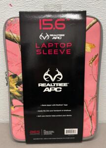 Realtree APC 15.6" Pink Camouflage Laptop Sleeve, Metal Zipper, Soft Padded Interior, AES