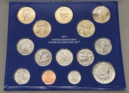 2015 United States Mint Uncirculated Coin Set &ndash; 14 Coins from Philadelphia Mint
