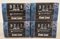 Federal 16 Gauge Game Load 2-3/4" 1oz Shotshells, Mixed Shot Sizes, 4 Boxes (100 Rounds)