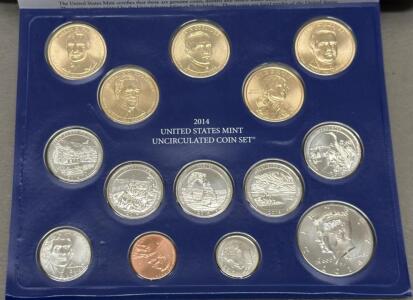 2014 United States Mint Uncirculated Coin Set Philadelphia &ndash; 14 Coins, America the Beautiful Quarters