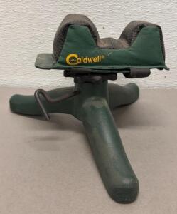Caldwell The Rock Front Rifle Shooting Rest, Cast Iron Base, Windage Adjustment, 11"x11" Footprint