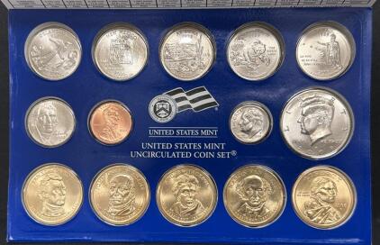 2008 U.S. Mint Uncirculated Coin Set (Philadelphia) &ndash; 14 Coins Including Final State Quarters