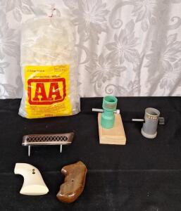 (1) 250-Count Bag Of Winchester 12 Guage AA Wads, (1) Redding No. 5 Powder Trickler, (1) Ohaus Powder Trickler, (2) Pistol Grip Sets & (1) Rifle / Shotgun Recoil Butt Stock Pad