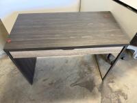 Modern Writing/Computer Desk with Metal Frame and Single Drawer - 2
