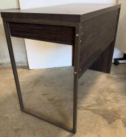 Modern Writing/Computer Desk with Metal Frame and Single Drawer - 4