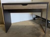 Modern Writing/Computer Desk with Metal Frame and Single Drawer - 5