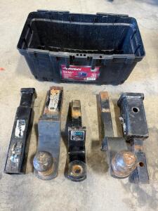 Hitch Lot!!!! CURT 45041 & U-Haul Fusion Ball Mounts with Husky 16" Tool Box